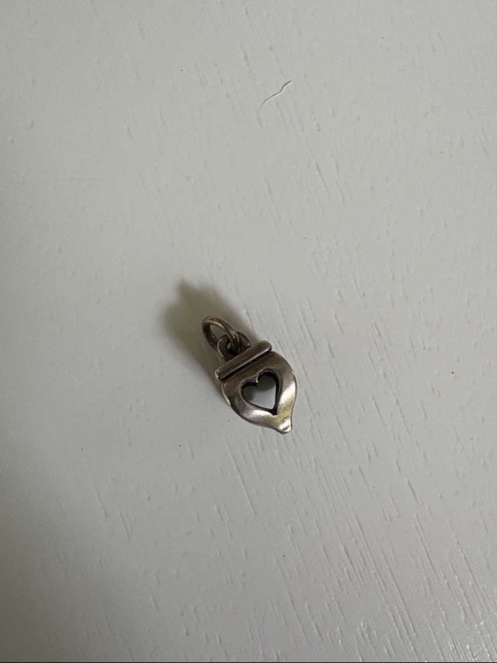 James Avery Sterling Silver Open Heart Finial Pendant- retired